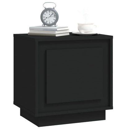 Nachtkastjes 2 St 44X35X45 Cm Bewerkt Hout Zwart