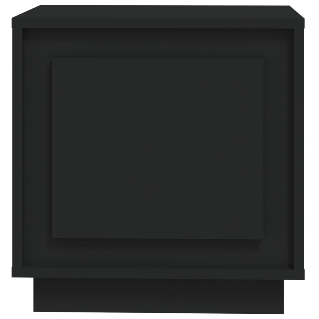 Nachtkastjes 2 St 44X35X45 Cm Bewerkt Hout Zwart