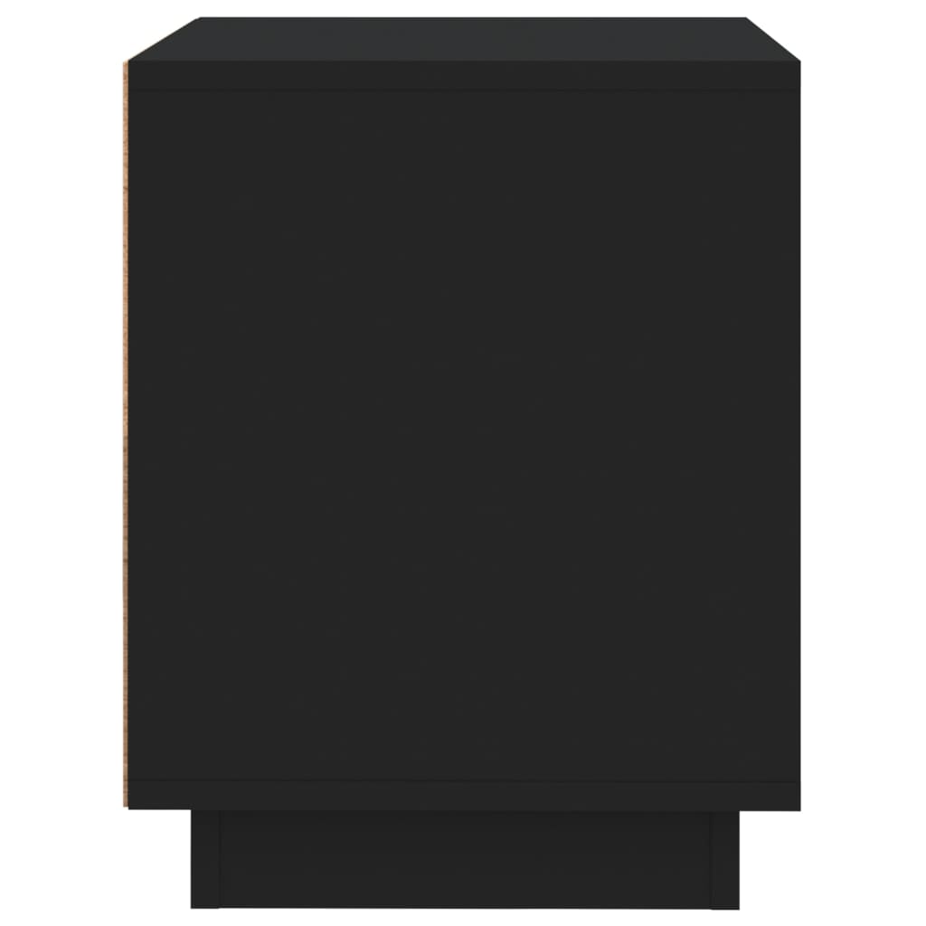 Nachtkastjes 2 St 44X35X45 Cm Bewerkt Hout Zwart