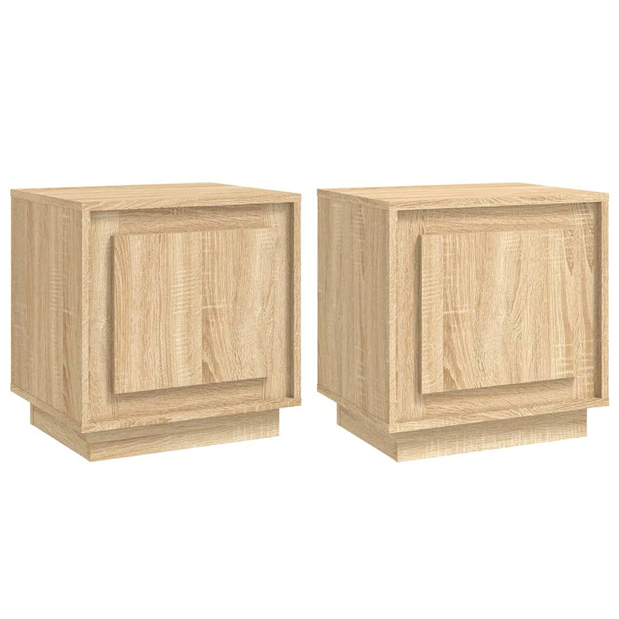 Nachtkastjes 2 St 44X35X45 Cm Bewerkt Hout Sonoma Eikenkleurig