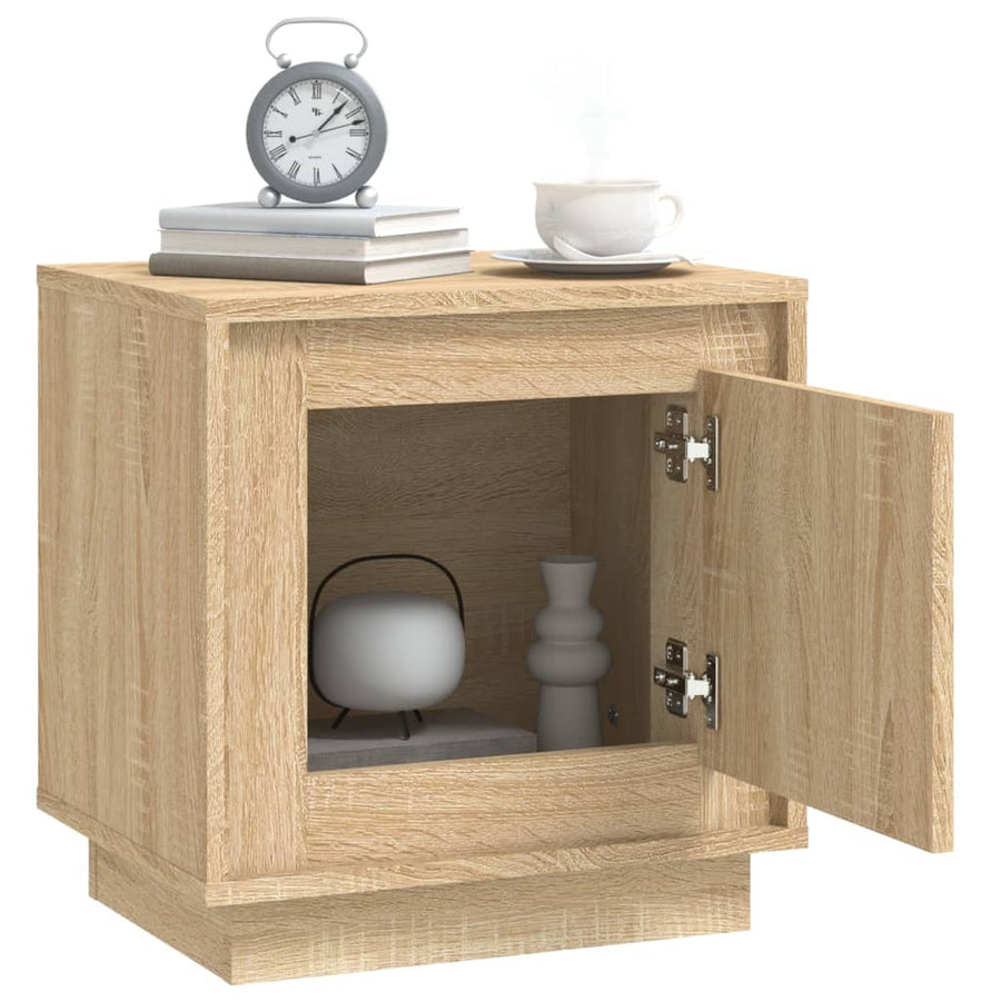 Nachtkastjes 2 St 44X35X45 Cm Bewerkt Hout Sonoma Eikenkleurig