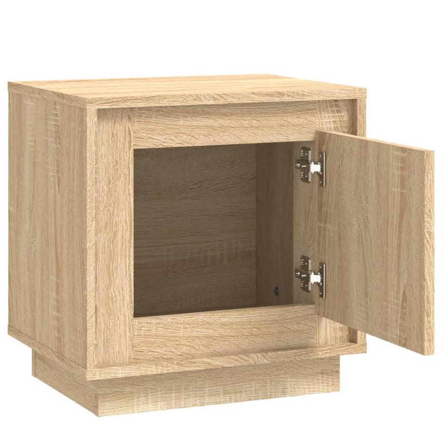 Nachtkastjes 2 St 44X35X45 Cm Bewerkt Hout Sonoma Eikenkleurig