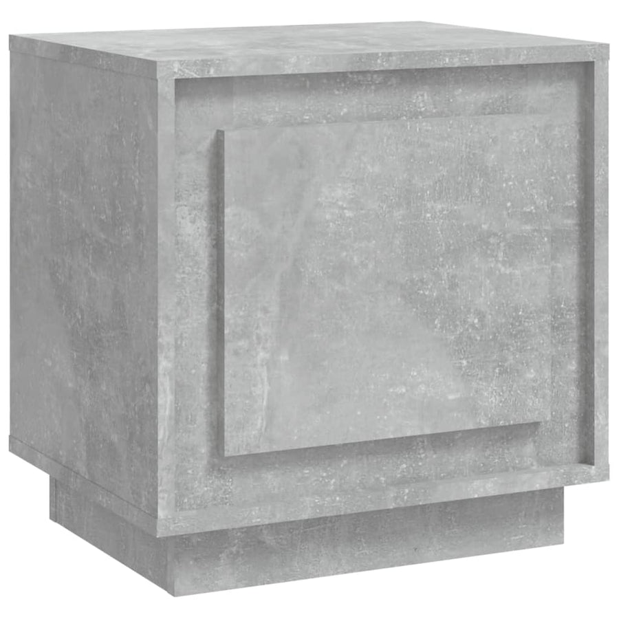 Nachtkastje 44X35X45 Cm Bewerkt Hout Betongrijs