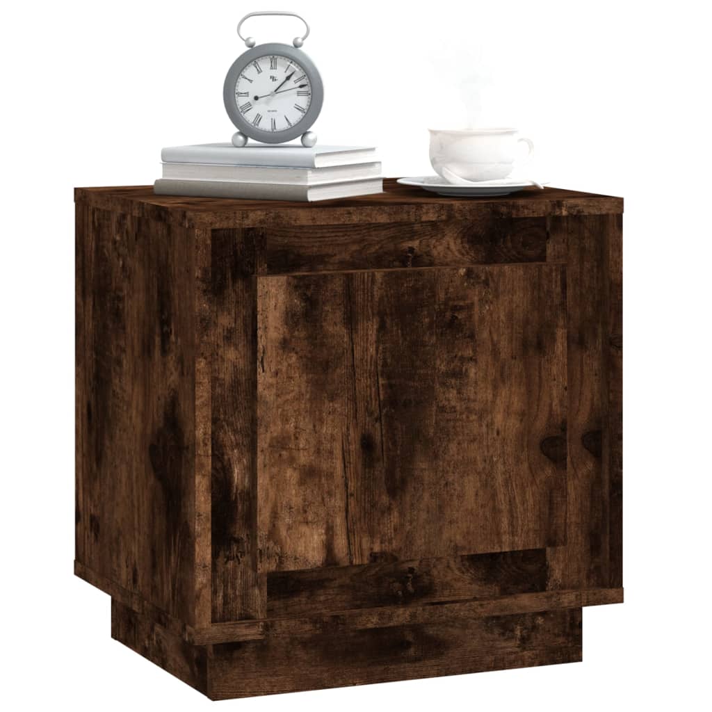 Nachtkastjes 2 St 44X35X45 Cm Bewerkt Hout Gerookt Eikenkleurig