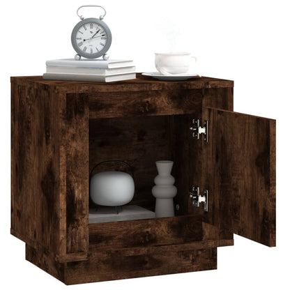 Nachtkastjes 2 St 44X35X45 Cm Bewerkt Hout Gerookt Eikenkleurig