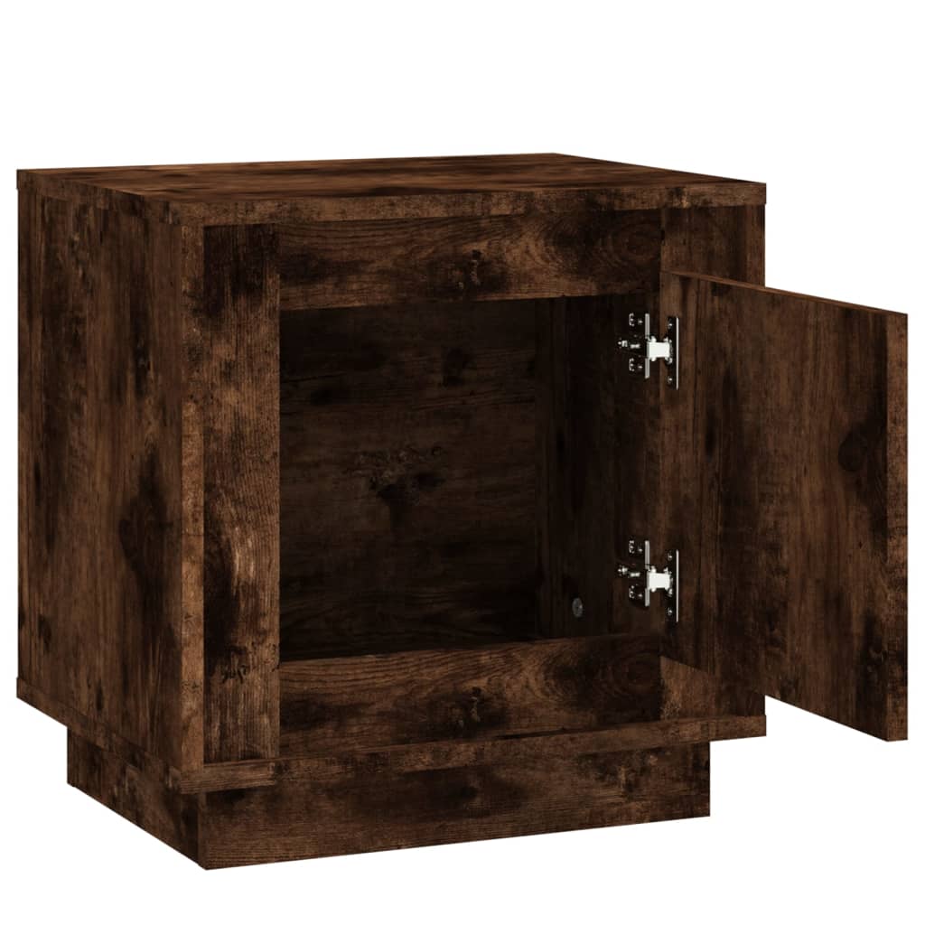 Nachtkastjes 2 St 44X35X45 Cm Bewerkt Hout Gerookt Eikenkleurig