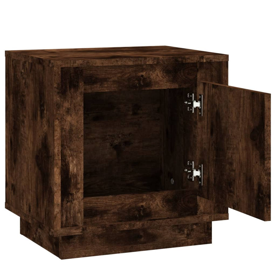 Nachtkastjes 2 St 44X35X45 Cm Bewerkt Hout Gerookt Eikenkleurig