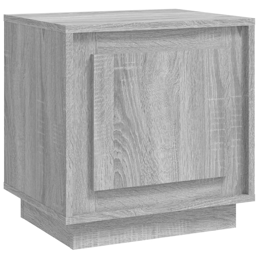 Nachtkastje 44X35X45 Cm Bewerkt Hout Grijs Sonoma Eikenkleurig