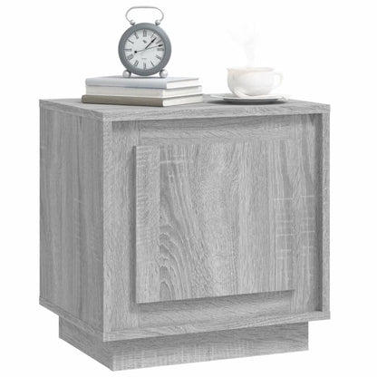 Nachtkastje 44X35X45 Cm Bewerkt Hout Grijs Sonoma Eikenkleurig