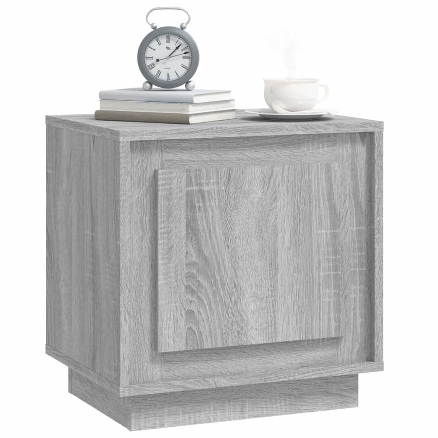 Nachtkastje 44X35X45 Cm Bewerkt Hout Grijs Sonoma Eikenkleurig