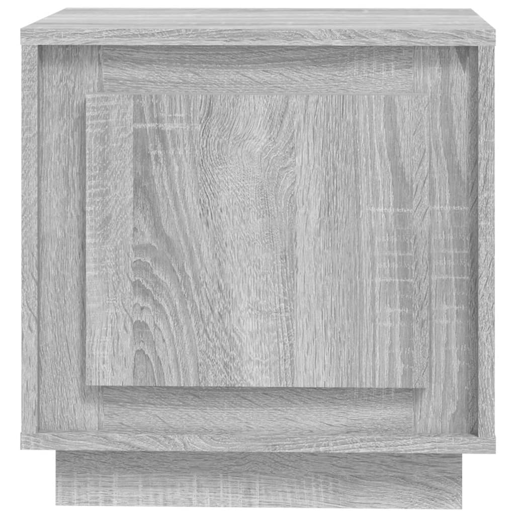 Nachtkastje 44X35X45 Cm Bewerkt Hout Grijs Sonoma Eikenkleurig