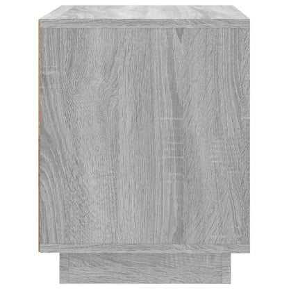 Nachtkastje 44X35X45 Cm Bewerkt Hout Grijs Sonoma Eikenkleurig