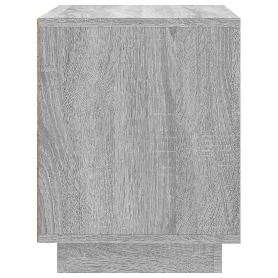 Nachtkastje 44X35X45 Cm Bewerkt Hout Grijs Sonoma Eikenkleurig