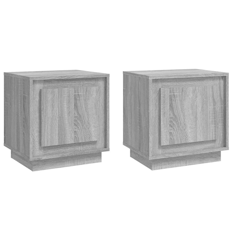 Nachtkastjes 2 St 44X35X45 Cm Bewerkt Hout Grijs Sonoma Eiken