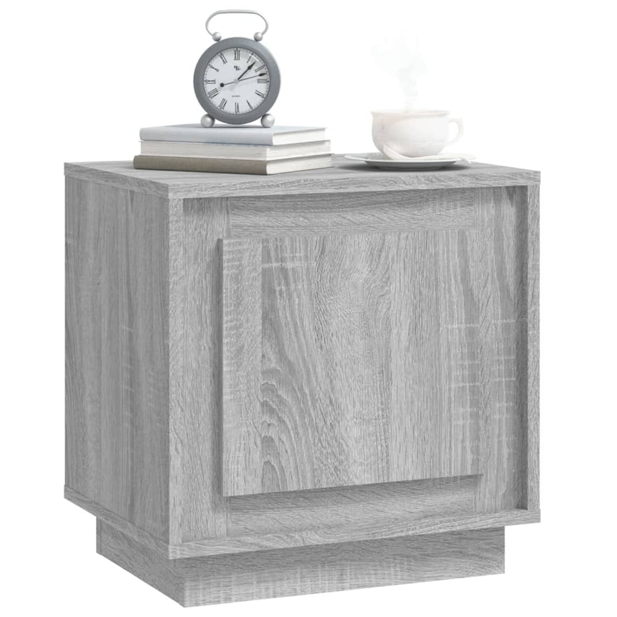 Nachtkastjes 2 St 44X35X45 Cm Bewerkt Hout Grijs Sonoma Eiken