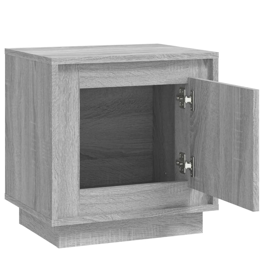 Nachtkastjes 2 St 44X35X45 Cm Bewerkt Hout Grijs Sonoma Eiken