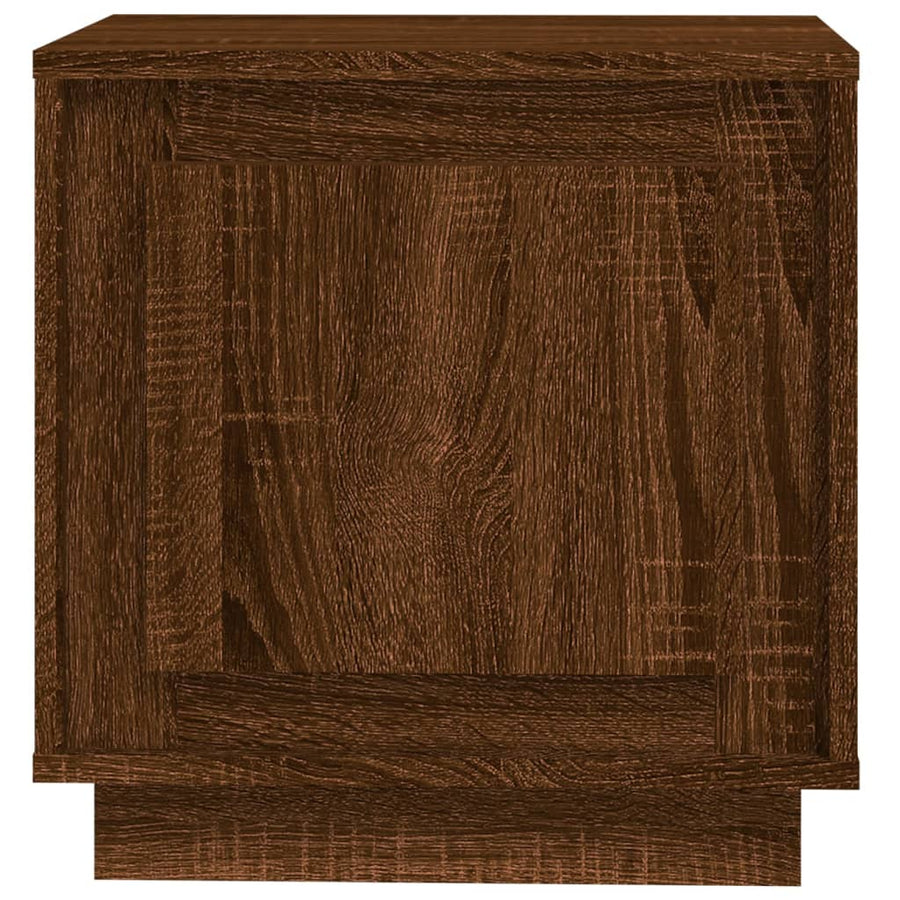 Nachtkastje 44X35X45 Cm Bewerkt Hout Bruin Eikenkleur