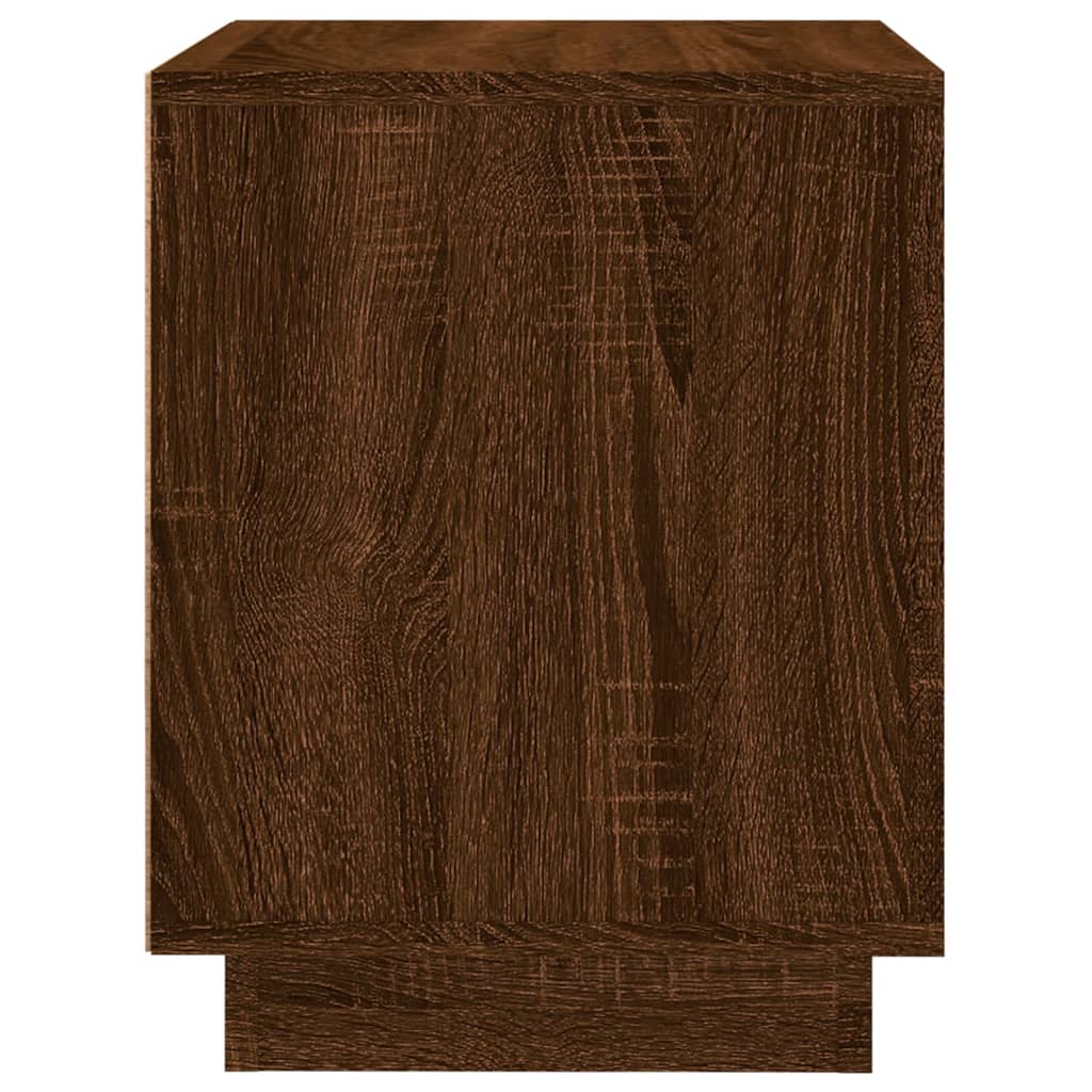 Nachtkastje 44X35X45 Cm Bewerkt Hout Bruin Eikenkleur