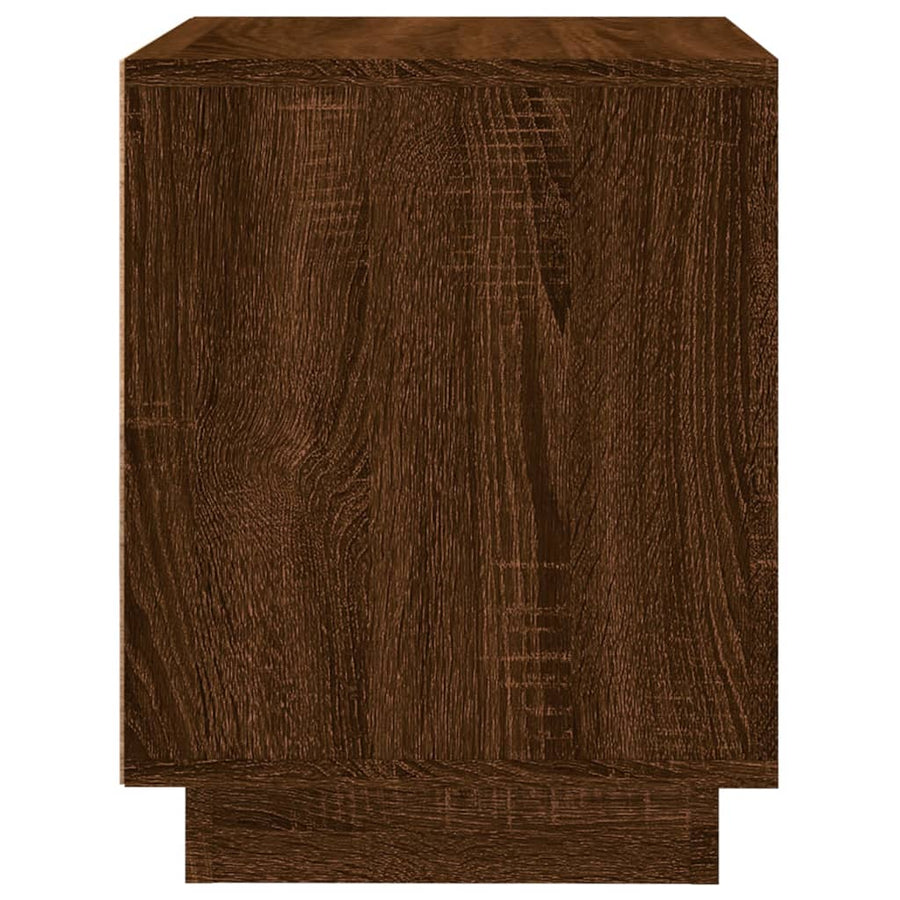 Nachtkastje 44X35X45 Cm Bewerkt Hout Bruin Eikenkleur
