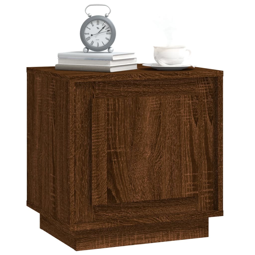 Nachtkastjes 2 St 44X35X45 Cm Bewerkt Hout Bruin Eikenkleur