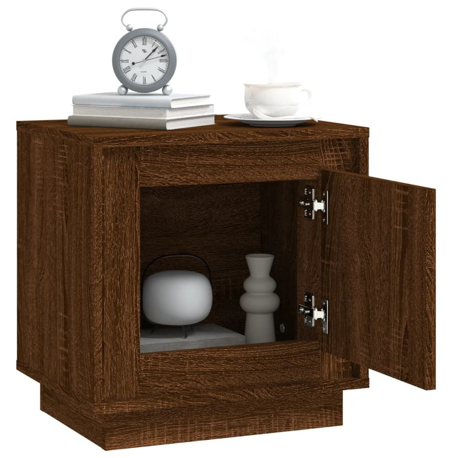 Nachtkastjes 2 St 44X35X45 Cm Bewerkt Hout Bruin Eikenkleur