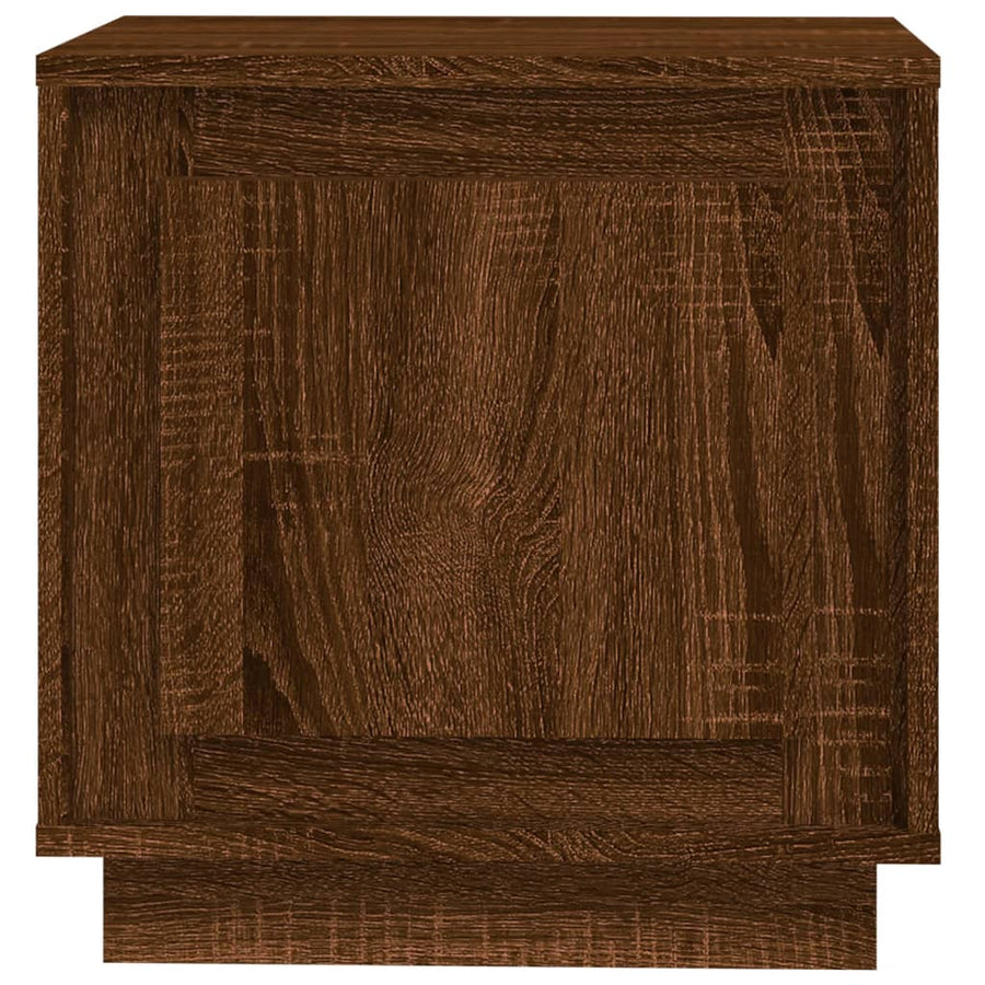Nachtkastjes 2 St 44X35X45 Cm Bewerkt Hout Bruin Eikenkleur