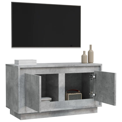 Tv-Meubel 80X35X45 Cm Bewerkt Hout Betongrijs