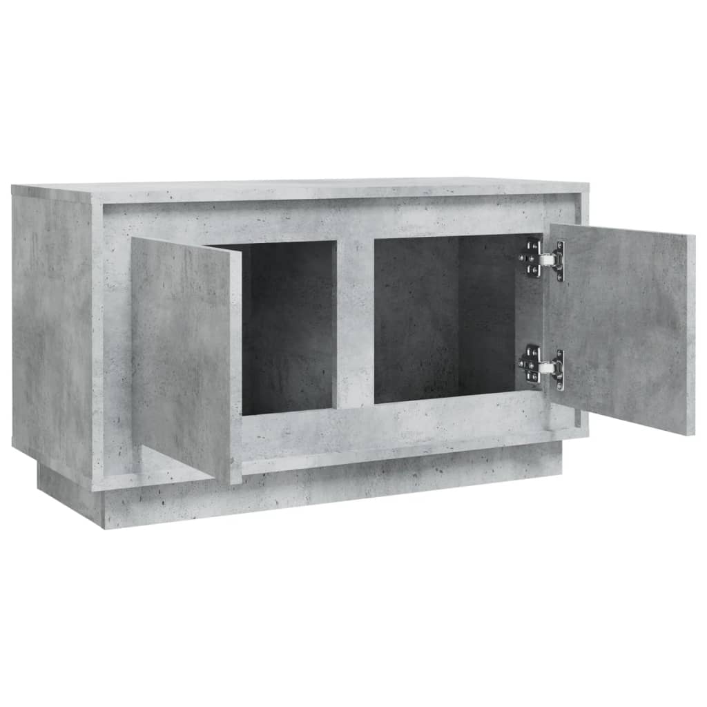 Tv-Meubel 80X35X45 Cm Bewerkt Hout Betongrijs