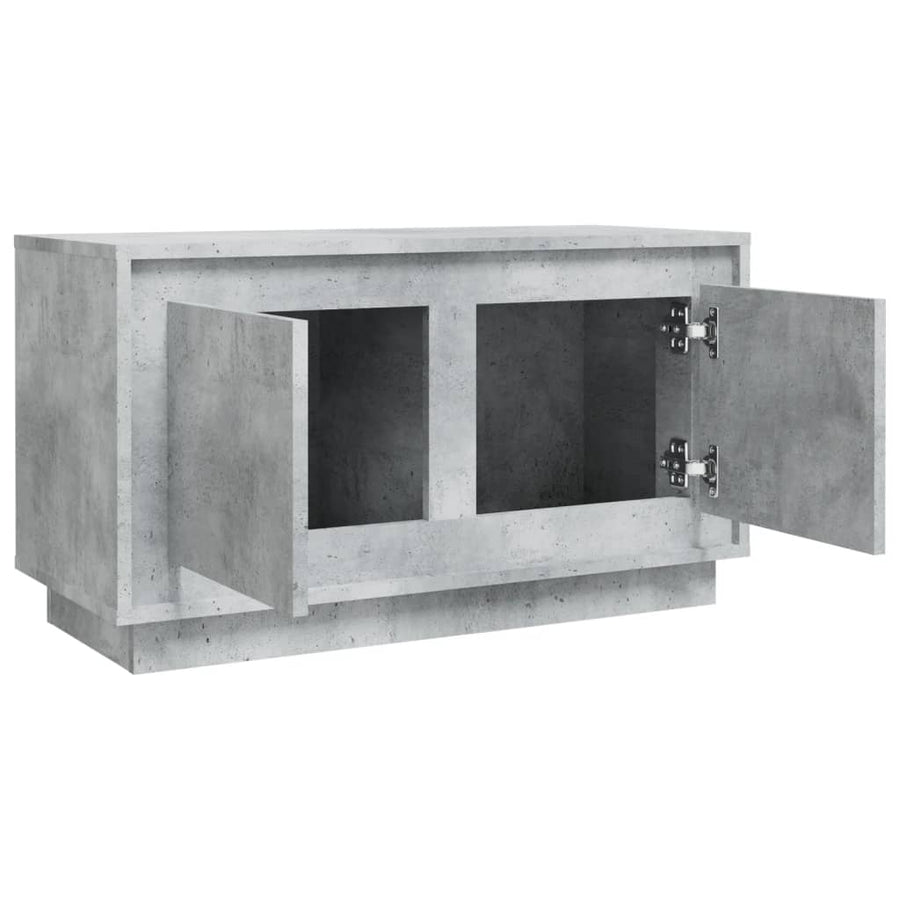 Tv-Meubel 80X35X45 Cm Bewerkt Hout Betongrijs