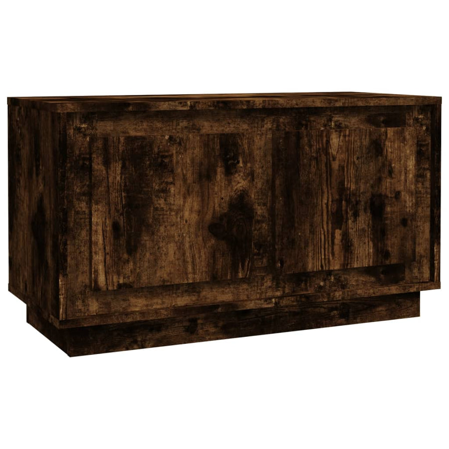 Tv-Meubel 80X35X45 Cm Bewerkt Hout Kleurig Gerookt eiken