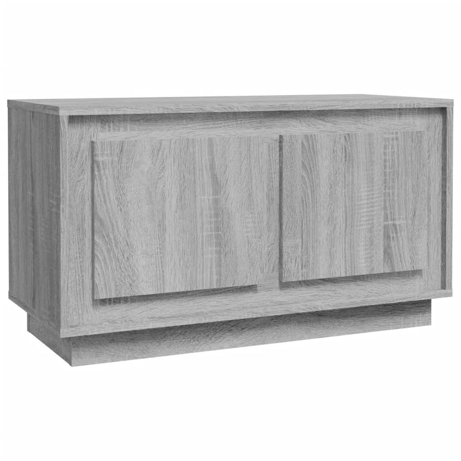 Tv-Meubel 80X35X45 Cm Bewerkt Hout Eikenkleurig Grijs sonoma