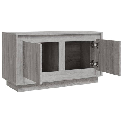 Tv-Meubel 80X35X45 Cm Bewerkt Hout Eikenkleurig Grijs sonoma
