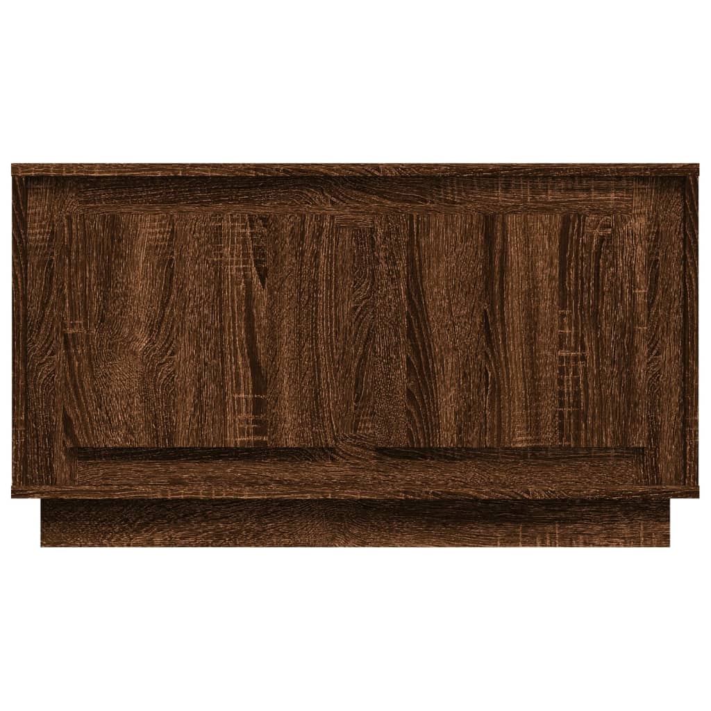 Tv-Meubel 80X35X45 Cm Bewerkt Hout Bruin Eikenkleur Bruineiken