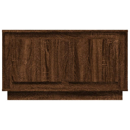 Tv-Meubel 80X35X45 Cm Bewerkt Hout Bruin Eikenkleur Bruineiken