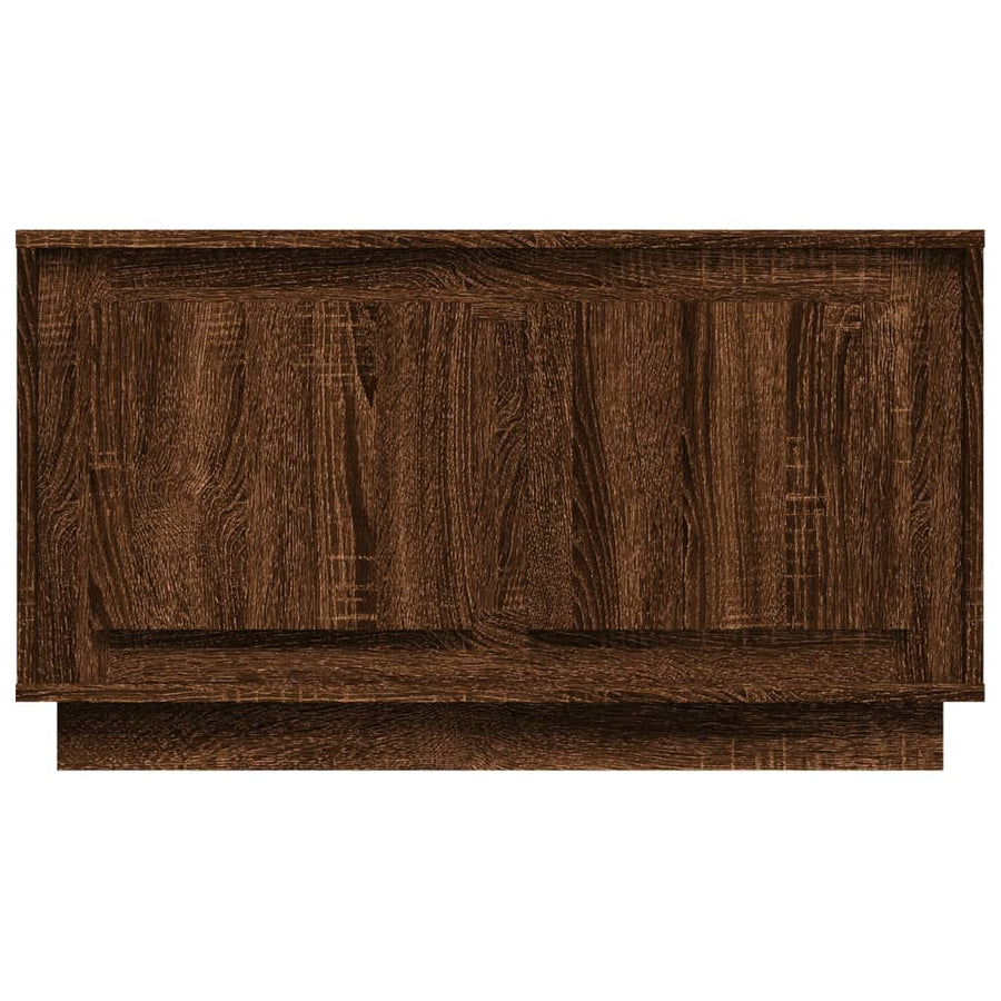 Tv-Meubel 80X35X45 Cm Bewerkt Hout Bruin Eikenkleur Bruineiken