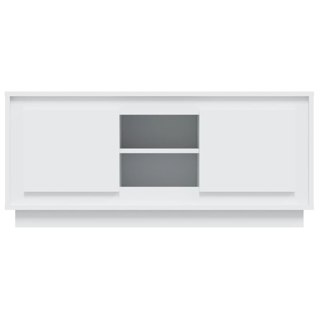 Tv-Meubel 02X35X45 Cm Bewerkt Hout Wit