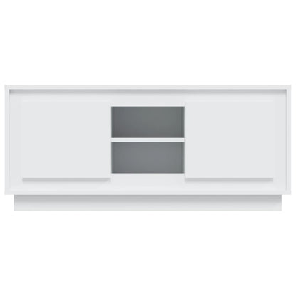 Tv-Meubel 02X35X45 Cm Bewerkt Hout Wit