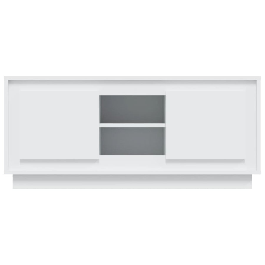 Tv-Meubel 02X35X45 Cm Bewerkt Hout Wit