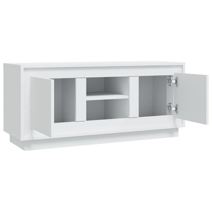 Tv-Meubel 02X35X45 Cm Bewerkt Hout Wit
