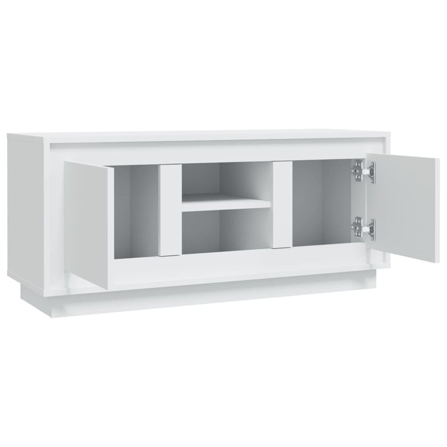Tv-Meubel 02X35X45 Cm Bewerkt Hout Wit