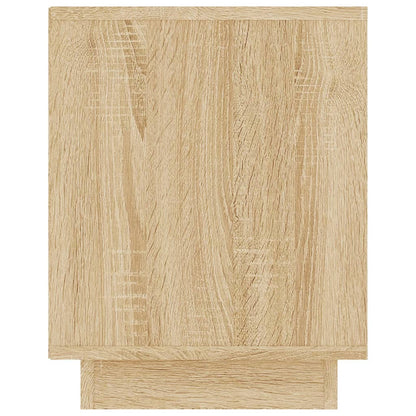 Tv-Meubel 02X35X45 Cm Bewerkt Hout Kleurig Sonoma eiken