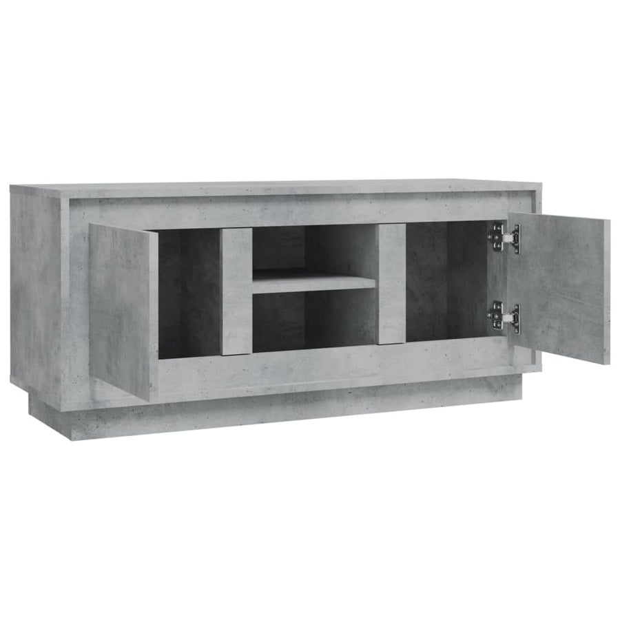 Tv-Meubel 02X35X45 Cm Bewerkt Hout Betongrijs