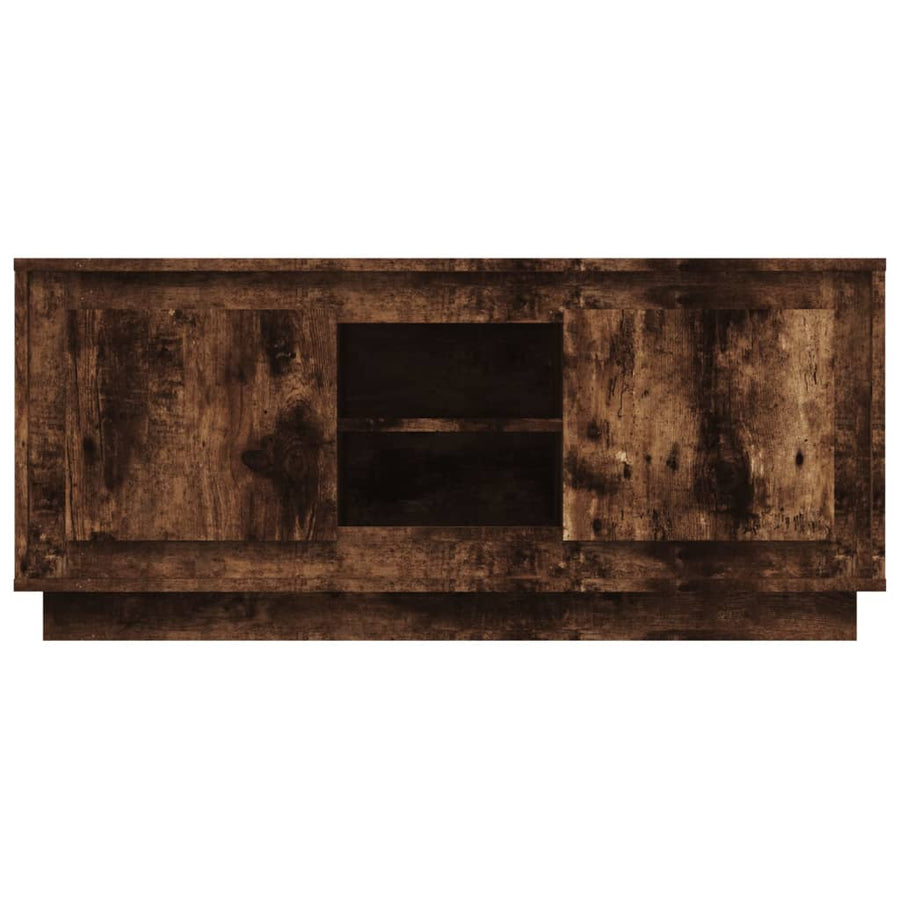Tv-Meubel 02X35X45 Cm Bewerkt Hout Kleurig Gerookt eiken