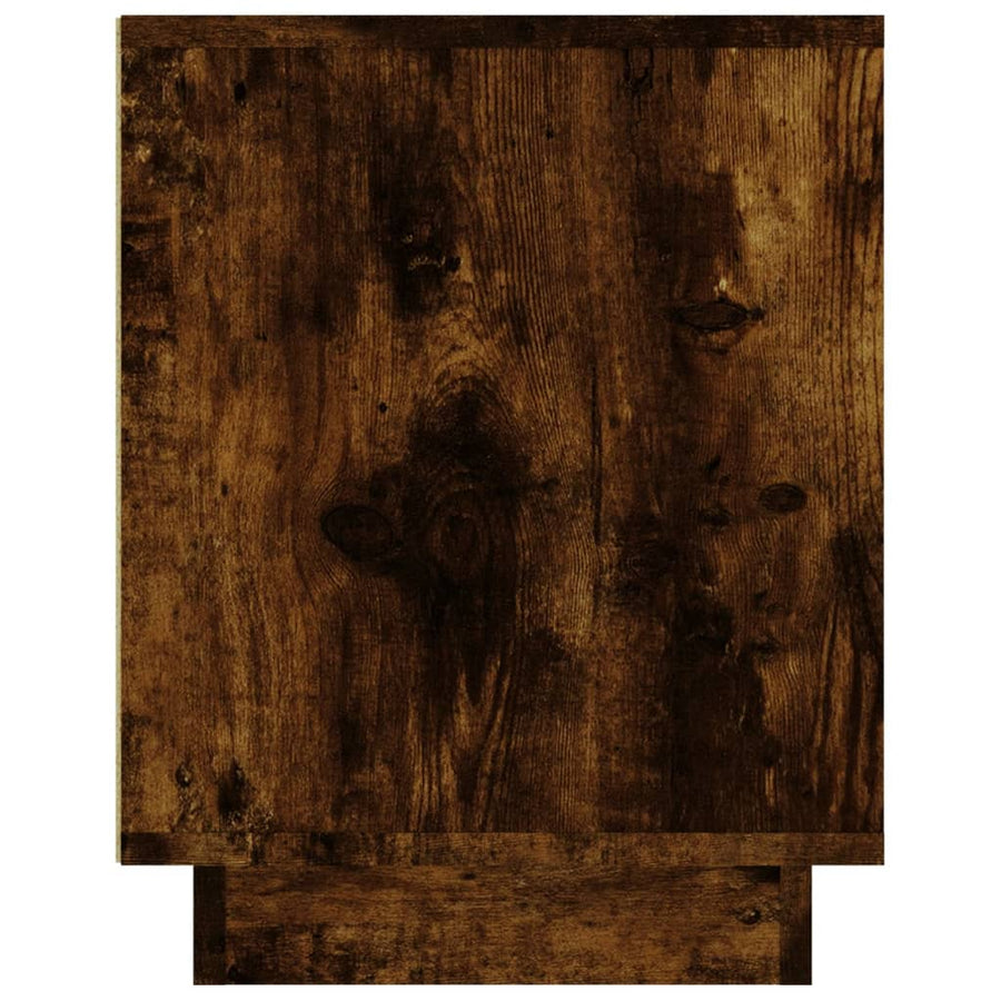 Tv-Meubel 02X35X45 Cm Bewerkt Hout Kleurig Gerookt eiken