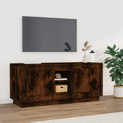 Tv-meubel 102x35x45 cm bewerkt hout gerookt eiken