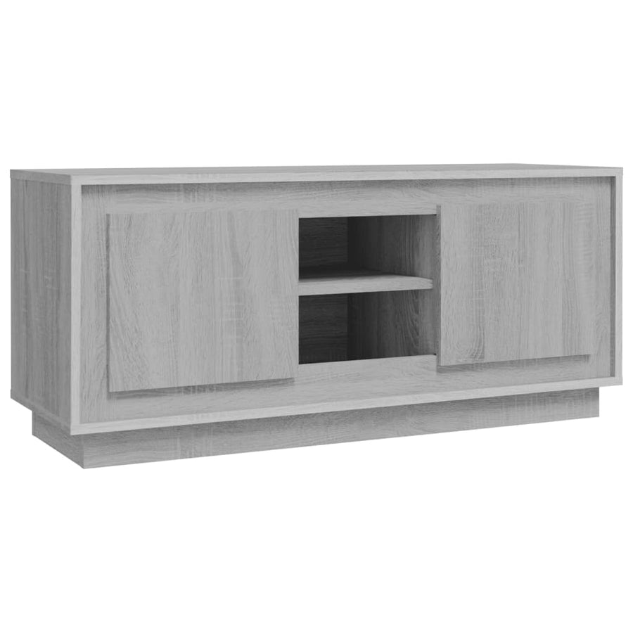 Tv-Meubel 02X35X45 Cm Bewerkt Hout Eikenkleurig Grijs sonoma