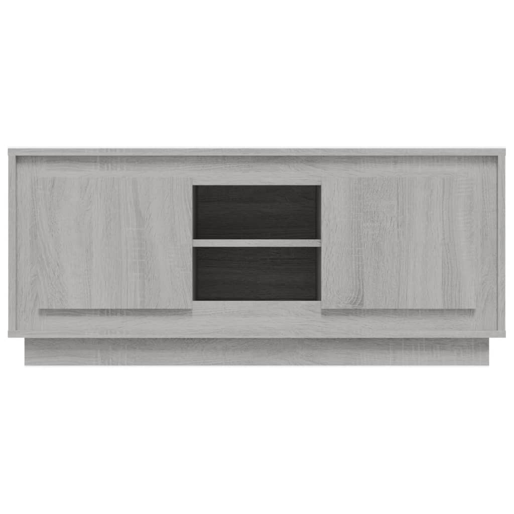 Tv-Meubel 02X35X45 Cm Bewerkt Hout Eikenkleurig Grijs sonoma