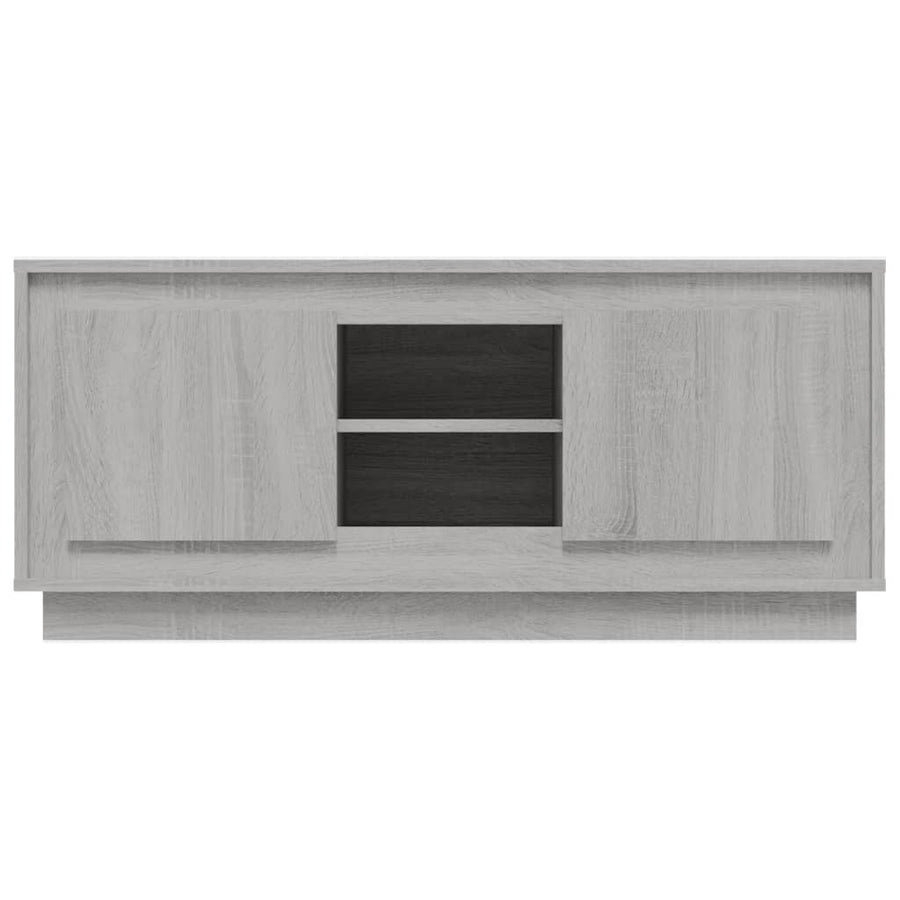Tv-Meubel 02X35X45 Cm Bewerkt Hout Eikenkleurig Grijs sonoma
