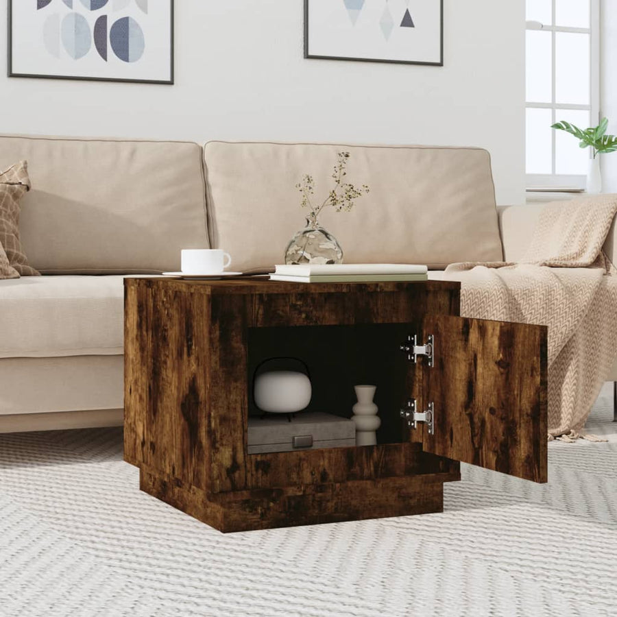 Salontafel 5X50X44 Cm Bewerkt Hout Kleurig Gerookt eiken