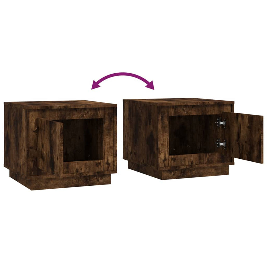 Salontafel 5X50X44 Cm Bewerkt Hout Kleurig Gerookt eiken